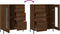 vidaXL - Dressoir - 69,5x34x90 - cm - bewerkt - hout - bruin - eikenkleur