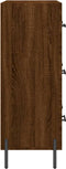 vidaXL - Dressoir - 69,5x34x90 - cm - bewerkt - hout - bruin - eikenkleur