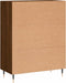vidaXL - Dressoir - 69,5x34x90 - cm - bewerkt - hout - bruin - eikenkleur
