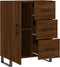 vidaXL - Dressoir - 69,5x34x90 - cm - bewerkt - hout - bruin - eikenkleur