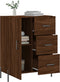 vidaXL - Dressoir - 69,5x34x90 - cm - bewerkt - hout - bruin - eikenkleur