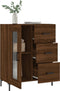 vidaXL - Dressoir - 69,5x34x90 - cm - bewerkt - hout - bruin - eikenkleur