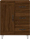 vidaXL - Dressoir - 69,5x34x90 - cm - bewerkt - hout - bruin - eikenkleur