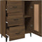 vidaXL - Dressoir - 69,5x34x90 - cm - bewerkt - hout - bruin - eikenkleur