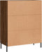 vidaXL - Dressoir - 69,5x34x90 - cm - bewerkt - hout - bruin - eikenkleur