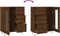vidaXL - Dressoir - 69,5x34x90 - cm - bewerkt - hout - bruin - eikenkleur