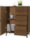 vidaXL - Dressoir - 69,5x34x90 - cm - bewerkt - hout - bruin - eikenkleur