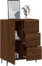 vidaXL - Dressoir - 69,5x34x90 - cm - bewerkt - hout - bruin - eikenkleur