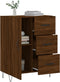 vidaXL - Dressoir - 69,5x34x90 - cm - bewerkt - hout - bruin - eikenkleur