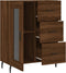 vidaXL - Dressoir - 69,5x34x90 - cm - bewerkt - hout - bruin - eikenkleur
