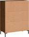 vidaXL - Dressoir - 69,5x34x90 - cm - bewerkt - hout - bruin - eikenkleur