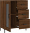 vidaXL - Dressoir - 69,5x34x90 - cm - bewerkt - hout - bruin - eikenkleur