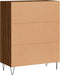vidaXL - Dressoir - 69,5x34x90 - cm - bewerkt - hout - bruin - eikenkleur