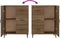 vidaXL - Dressoir - 69,5x34x90 - cm - bewerkt - hout - bruin - eikenkleur