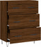 vidaXL - Dressoir - 69,5x34x90 - cm - bewerkt - hout - bruin - eikenkleur
