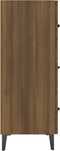vidaXL - Dressoir - 69,5x34x90 - cm - bewerkt - hout - bruin - eikenkleur