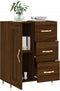 vidaXL - Dressoir - 69,5x34x90 - cm - bewerkt - hout - bruin - eikenkleur