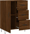 vidaXL - Dressoir - 69,5x34x90 - cm - bewerkt - hout - bruin - eikenkleur