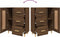 vidaXL - Dressoir - 69,5x34x90 - cm - bewerkt - hout - bruin - eikenkleur