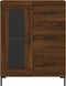 vidaXL - Dressoir - 69,5x34x90 - cm - bewerkt - hout - bruin - eikenkleur