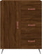 vidaXL - Dressoir - 69,5x34x90 - cm - bewerkt - hout - bruin - eikenkleur