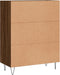 vidaXL - Dressoir - 69,5x34x90 - cm - bewerkt - hout - bruin - eikenkleur