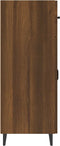 vidaXL - Dressoir - 69,5x34x90 - cm - bewerkt - hout - bruin - eikenkleur
