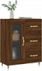 vidaXL - Dressoir - 69,5x34x90 - cm - bewerkt - hout - bruin - eikenkleur