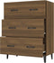 vidaXL - Dressoir - 69,5x34x90 - cm - bewerkt - hout - bruin - eikenkleur