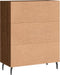 vidaXL - Dressoir - 69,5x34x90 - cm - bewerkt - hout - bruin - eikenkleur