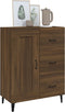 vidaXL - Dressoir - 69,5x34x90 - cm - bewerkt - hout - bruin - eikenkleur