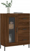 vidaXL - Dressoir - 69,5x34x90 - cm - bewerkt - hout - bruin - eikenkleur