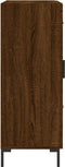 vidaXL - Dressoir - 69,5x34x90 - cm - bewerkt - hout - bruin - eikenkleur