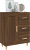 vidaXL - Dressoir - 69,5x34x90 - cm - bewerkt - hout - bruin - eikenkleur