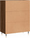 vidaXL - Dressoir - 69,5x34x90 - cm - bewerkt - hout - bruin - eikenkleur