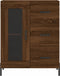 vidaXL - Dressoir - 69,5x34x90 - cm - bewerkt - hout - bruin - eikenkleur