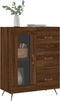 vidaXL - Dressoir - 69,5x34x90 - cm - bewerkt - hout - bruin - eikenkleur
