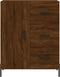 vidaXL - Dressoir - 69,5x34x90 - cm - bewerkt - hout - bruin - eikenkleur