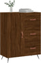 vidaXL - Dressoir - 69,5x34x90 - cm - bewerkt - hout - bruin - eikenkleur