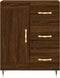 vidaXL - Dressoir - 69,5x34x90 - cm - bewerkt - hout - bruin - eikenkleur