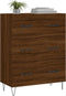 vidaXL - Dressoir - 69,5x34x90 - cm - bewerkt - hout - bruin - eikenkleur