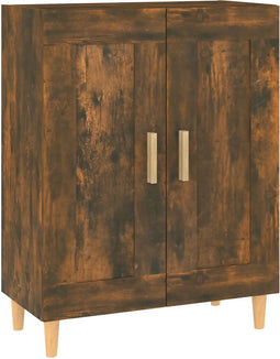 vidaXL - Dressoir - 69,5x34x90 - cm - bewerkt - hout - gerookt - eikenkleurig