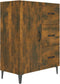 vidaXL - Dressoir - 69,5x34x90 - cm - bewerkt - hout - gerookt - eikenkleurig