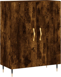 vidaXL - Dressoir - 69,5x34x90 - cm - bewerkt - hout - gerookt - eikenkleurig