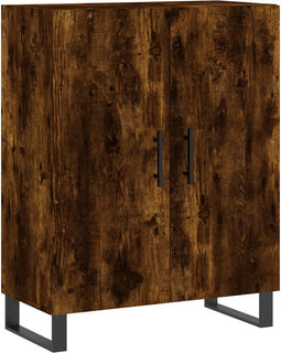 vidaXL - Dressoir - 69,5x34x90 - cm - bewerkt - hout - gerookt - eikenkleurig