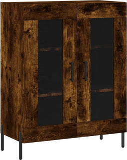 vidaXL - Dressoir - 69,5x34x90 - cm - bewerkt - hout - gerookt - eikenkleurig