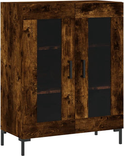 vidaXL - Dressoir - 69,5x34x90 - cm - bewerkt - hout - gerookt - eikenkleurig