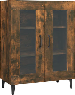 vidaXL - Dressoir - 69,5x34x90 - cm - bewerkt - hout - gerookt - eikenkleurig