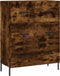 vidaXL - Dressoir - 69,5x34x90 - cm - bewerkt - hout - gerookt - eikenkleurig
