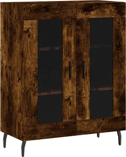 vidaXL - Dressoir - 69,5x34x90 - cm - bewerkt - hout - gerookt - eikenkleurig